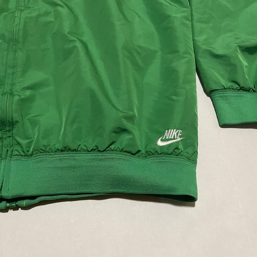 Vintage Nike Brazil Green Yellow Hooded Windbreaker Jacket Mens Large Vents